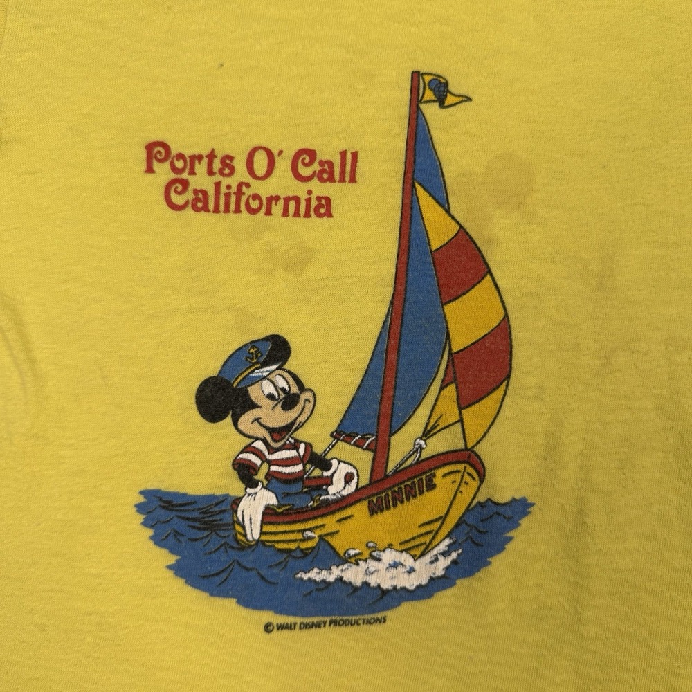 Vintage 1970s Walt Disney Productions Mickey Mouse AOP Kids Tee Shirt Lot Sz 6-8 - Picture 11 of 16